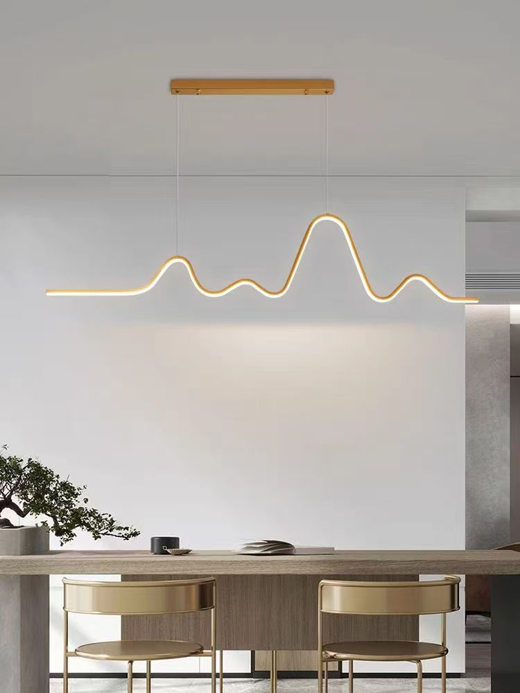 吊灯系列 简约时尚山脉金线条吊灯现代餐厅吧台吊灯（元）