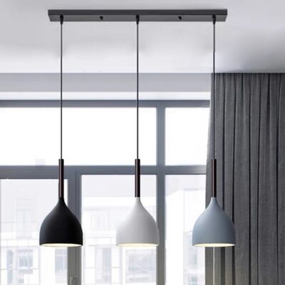 吊灯系列 现代简约短炮弹直盘吊灯餐厅吧台照明灯