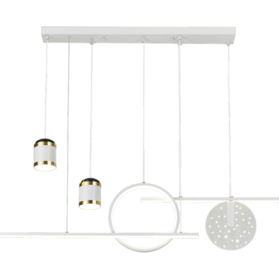 现代三色变光灯具 大小餐厅家用简约照明灯吧台吊灯