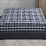 g881大s马尾毛纯手工床垫 进口长绒绵梭织蓝白格 新西兰羊毛 面包弹簧 防滑3d底面 30cm床垫