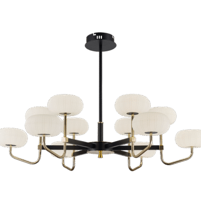 现代简约铁艺吊灯亚克力三色变光主灯客厅灯具