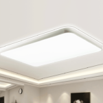 现代简约客厅三色变光照明灯 铁艺亚克力工艺长方形吸顶灯