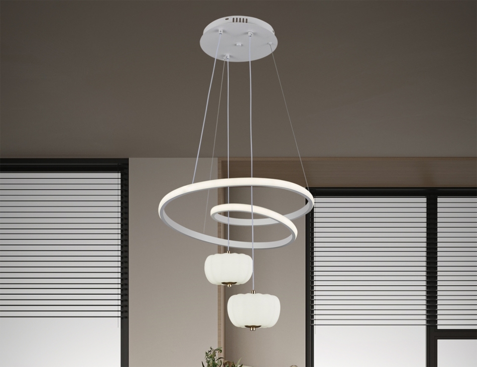 现代简约三色变光灯具餐厅吊灯高度可调照明灯 现代简约三色变光灯具餐厅吊灯高度可调照明灯