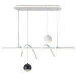 现代三色变光吊灯 家用餐厅照明灯具吧台灯亚克力灯