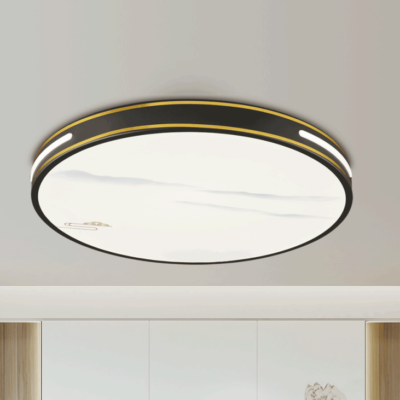 新中式经典国风圆形吸顶灯 简约大气卧室书房照明灯