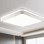 现代简约方款照明灯 家用卧室书房三色变光吸顶灯