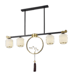 现代风玻璃照明灯 简约家用餐厅吊灯吧台铁艺灯具