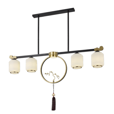 现代风玻璃照明灯 简约家用餐厅吊灯吧台铁艺灯具