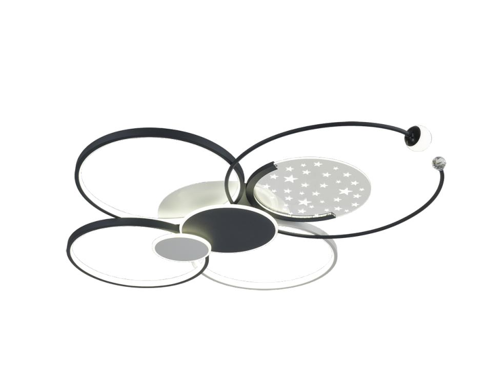 现代简约创意三色变光家用灯具吸顶灯客厅主灯