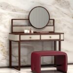 檀珺系列 新中式主卧次卧主材黑檀乌金木家用带妆镜妆台