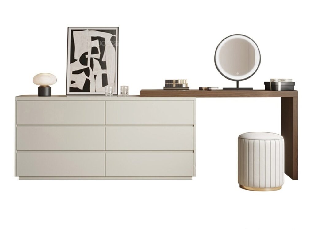 卧室梳妆台收纳柜组合一体多功能化妆桌梳妆组合