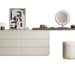 卧室梳妆台收纳柜组合一体多功能化妆桌梳妆组合