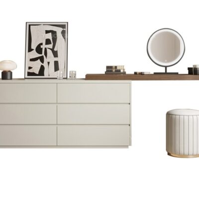 卧室梳妆台收纳柜组合一体多功能化妆桌梳妆组合