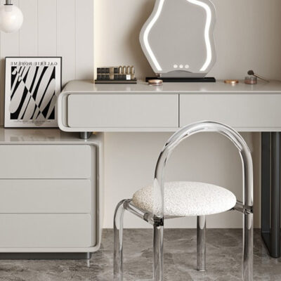 意式极简风家用梳妆台 简约卧室梳妆打扮妆台组合