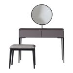 意式简约小户型梳妆台极简时尚妆台妆凳组合(无边柜)