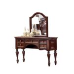 洛伊斯美式简美 卧室带抽储物进口橡木梳妆台带妆镜