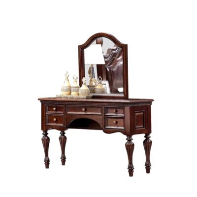 洛伊斯美式简美 卧室带抽储物进口橡木梳妆台带妆镜
